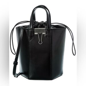 Off-White Vintage Allen Leather Bucket Bag Black